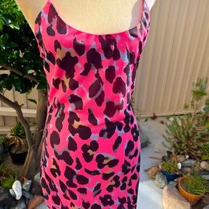 Pink Leopard slip dress